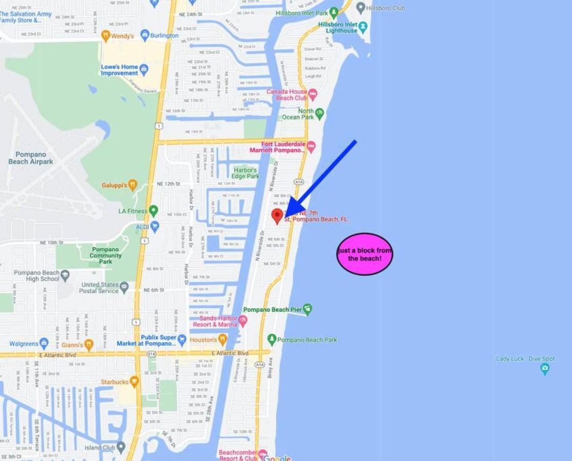 Waves Beach Town Cozy Studio Apartment Pompano Beach Esterno foto